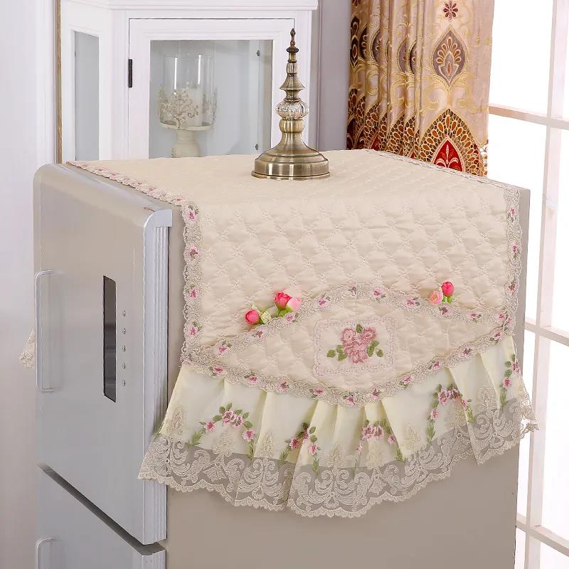 Thickened Fabric Lace Refrigerator Towel Refrigerator Cover Dust Cover Refrigerator Cover