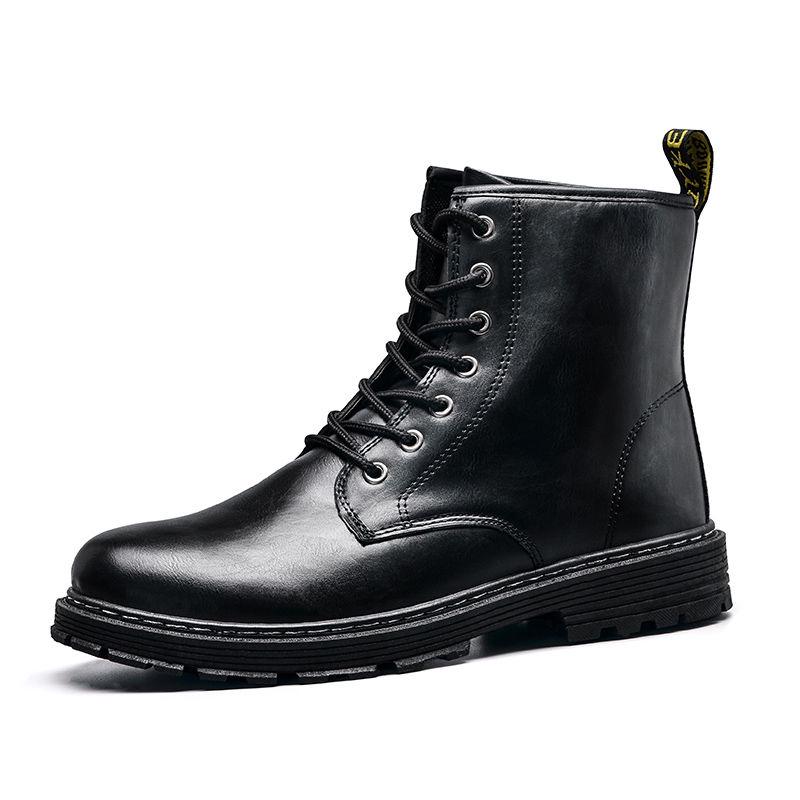 Martin Boots Men's Snow Boots Retro Men High Top Work Shoes Men's Leather Boots Men's Leather Shoes