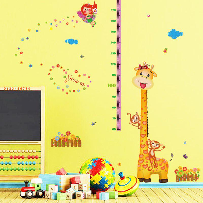 [sticker ]Cartoon Giraffe Height Wall Stickers For Kids Rooms Nursery Children Bedroom Decals Vinyl