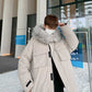 Winter Hong Kong Style Mid-length White Duck Down Jacket Men's Korean Version of The Trend Loose Casual Hooded Fur Collar Ins Jacket