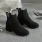 Winter Boots Women Ankle Boots For Women Thick Heel Slip On Ladies Shoes Boots