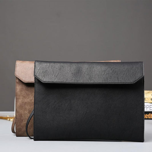 Business briefcase men khaki large capacity retro anti-theft handbag shoulder bags Crossbody bag
