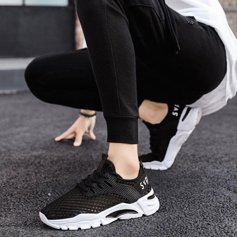 Summer Thin Sports Shoes Men's Breathable Mesh Surface Trend Casual All-match Light Running Shoes