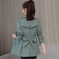 Short Trench Coat Women's Spring and Autumn Temperament Was Thin British Style Small Top Coat Women's Double Breasted