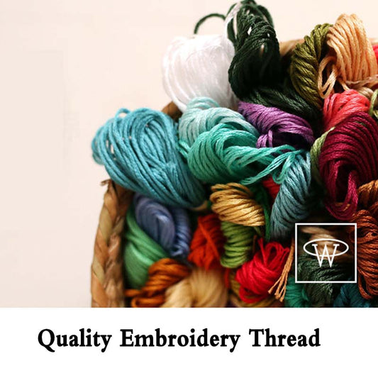 DIY Embroidery Ribbon Set Beginners with Embroidery Shed Sewing Kit Cross-stitch Decoration