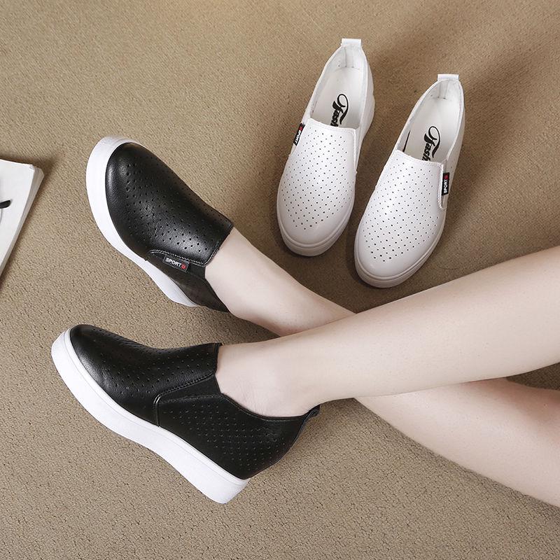 Designer White Shoes Woman Wedge Platform Sneakers Breathable Tenis Feminino Casual Shoes Sneakers Ladies Zapatos Muje