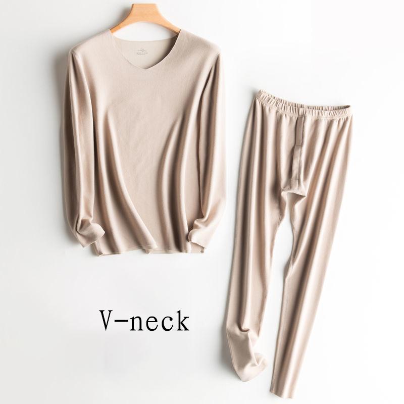 Winter Men Thermal Underwear Tops Pants Male Autumn Clothes Tight Suit Thicken Windproof Comfortable Soft Lining Long Sleeve High Elasticity Slim
