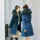 Pai Overcome The Padded Coat Women's Mid-length Plus Size Thick Warmth-keeping Slim-fitting Cotton-padded Jacket Plus Velvet Windshield Cotton Jacket
