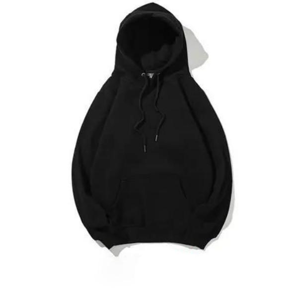 Pure Color Simple Hooded Plus Velvet Sweater Couple Thickened Hoodies Autumn and Winter Student Jacket Tide