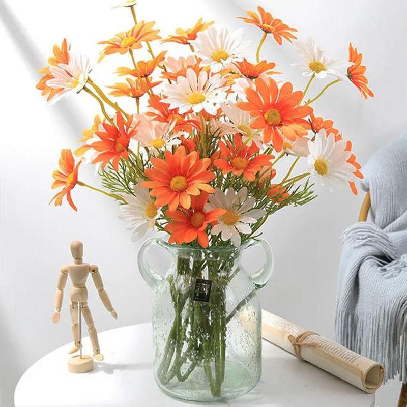 Small Daisy Fake Flower Simulation Flower 5 Dutch Chrysanthemum Chamomile Gerbera Cosmos Photo Shooting Props Home Decoration