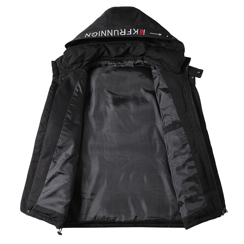 New Winter Men's Quilted Jacket Thicken Casual All-match Tooling Cotton-padded Jacket Hooded Winter Clothes