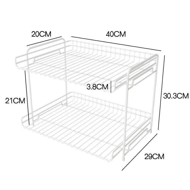 Kitchen Shelf Under The Sink Pot Shelf Pot Storage Rack Put Pot Artifact Cabinet Layered Shelf Cabinet Home