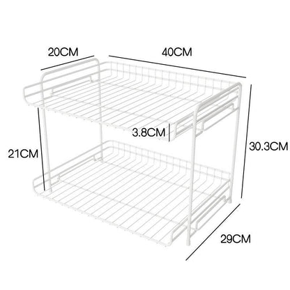Kitchen Shelf Under The Sink Pot Shelf Pot Storage Rack Put Pot Artifact Cabinet Layered Shelf Cabinet Home