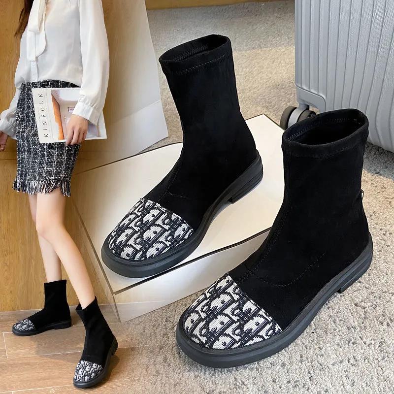 Martin Boots Female British Style Black Fashion Ankle Boots Breathable All-match Ankle Boots