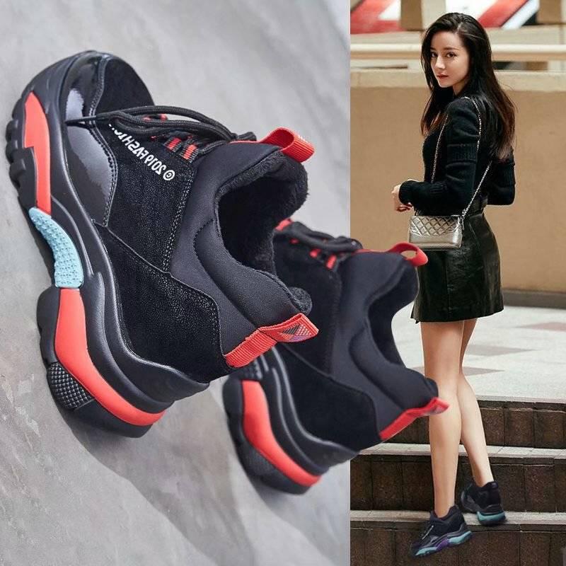 Women's Sneakers Fashion Women Platform Shoes Lace Up Vulcanize Shoes Womens Trainers Dad Shoes