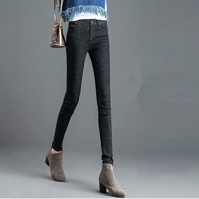 Jeans Women Spring and Autumn High Elasticity High Waist Korean Style Ladies Slim Slimming Feet Tight Pencil Pants Long Pants Women