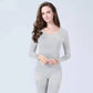Thermal Women's Underwear, Body Sculpting All-match Bottoming Shirt Sexy Bottoming Round Neck Low-neck Thin Suit