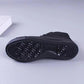 Plus Velvet Canvas Shoes Women's Winter Korean Style Sneakers All-match Non-slip All Black High-top Shoes