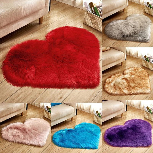 Faux Sheepskin Fluffy Cushion, Love Carpet, Living Room Lint-free Carpet 30x30/40x50cm