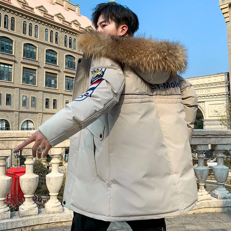 Winter Khaki Parkas Men Thicken Warm Jacket Fleece Parka Coats Casual Jackets Hooded Cotton Outwear
