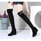 Inner Heightening Over The Knee Women's Boots Boots Dance Stovepipe Stretch Boots Ladies Suede High-heeled Boots