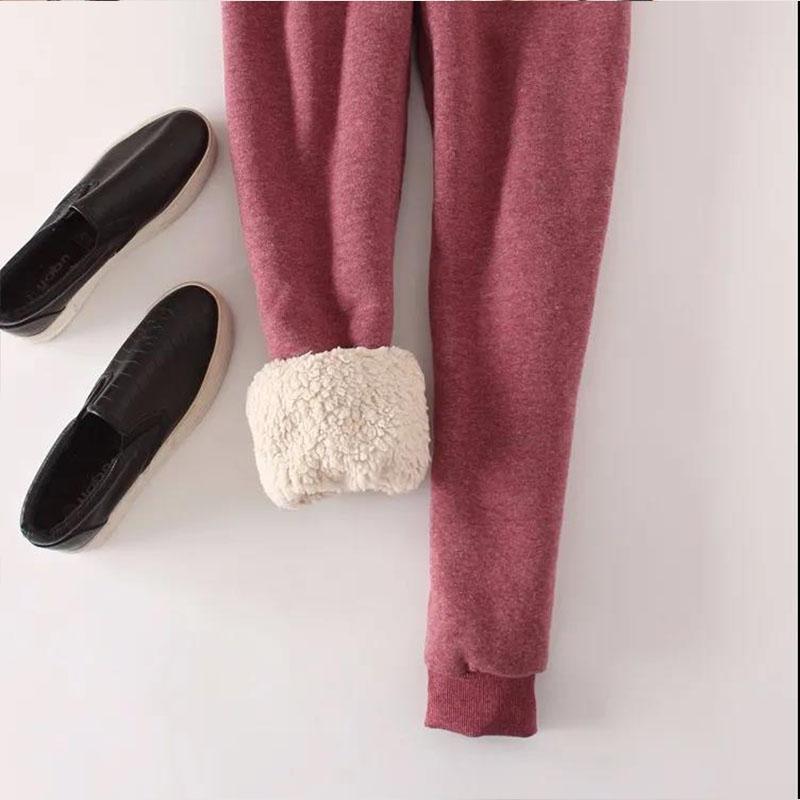 Lamb Velvet Padded Sweatpants Women's Plus Velvet Autumn and Winter Pants Loose Plus Size Small Feet Student Harem Pants