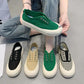 Women's Big Toe Canvas Shoes Summer Thin One-step Houndstooth Single Shoe Sneakers