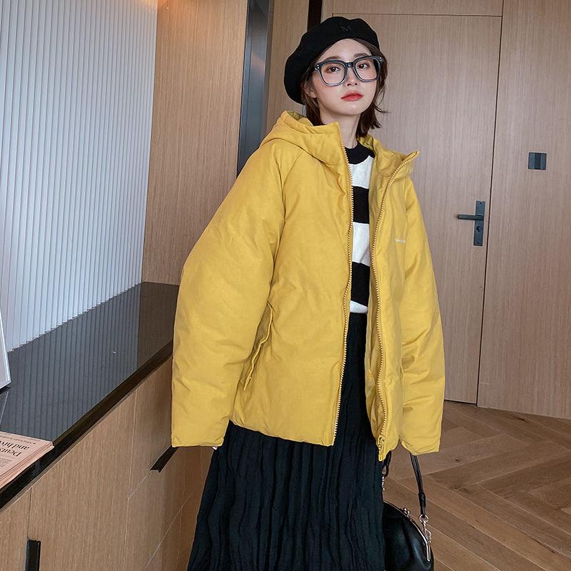 Cotton Jacket Women's Short Winter Korean Version of Loose Bf Style Student Bread Jacket All-match Hooded Cotton Coat