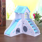Hamster Toy Colorful Mini Wooden Slide DIY Assemble Hamster House Cute Small Animals Pet Toy Supplies Animal Sleeping House