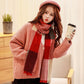 Plaid Lady Scarf Warm Couple Temperament Long Fresh Simple Scarf High Quality Knit Shawl