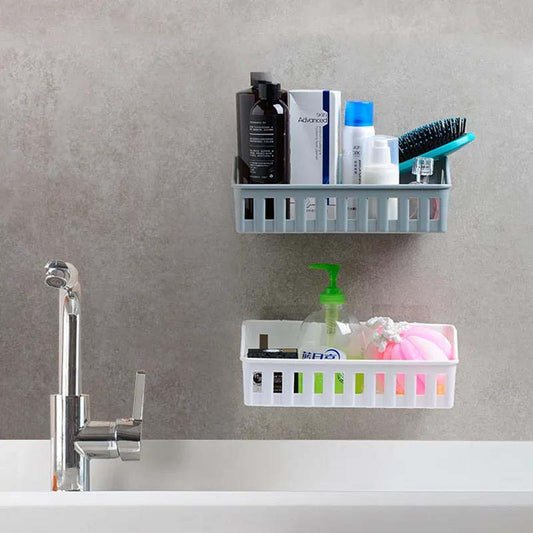 Bathroom Wall-mounted Storage Rack Organizer Multi-function Kitchen Hook Tissue Accessories