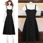 Womens Summer Dresses  Short-sleeved Shirt Top and Long  Strap Dress Two-piece Set Plus Size Outfits