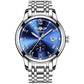 Fashion Mens Luminous Waterproof Stainless Steel Automatic Mechanical Wrist Watches