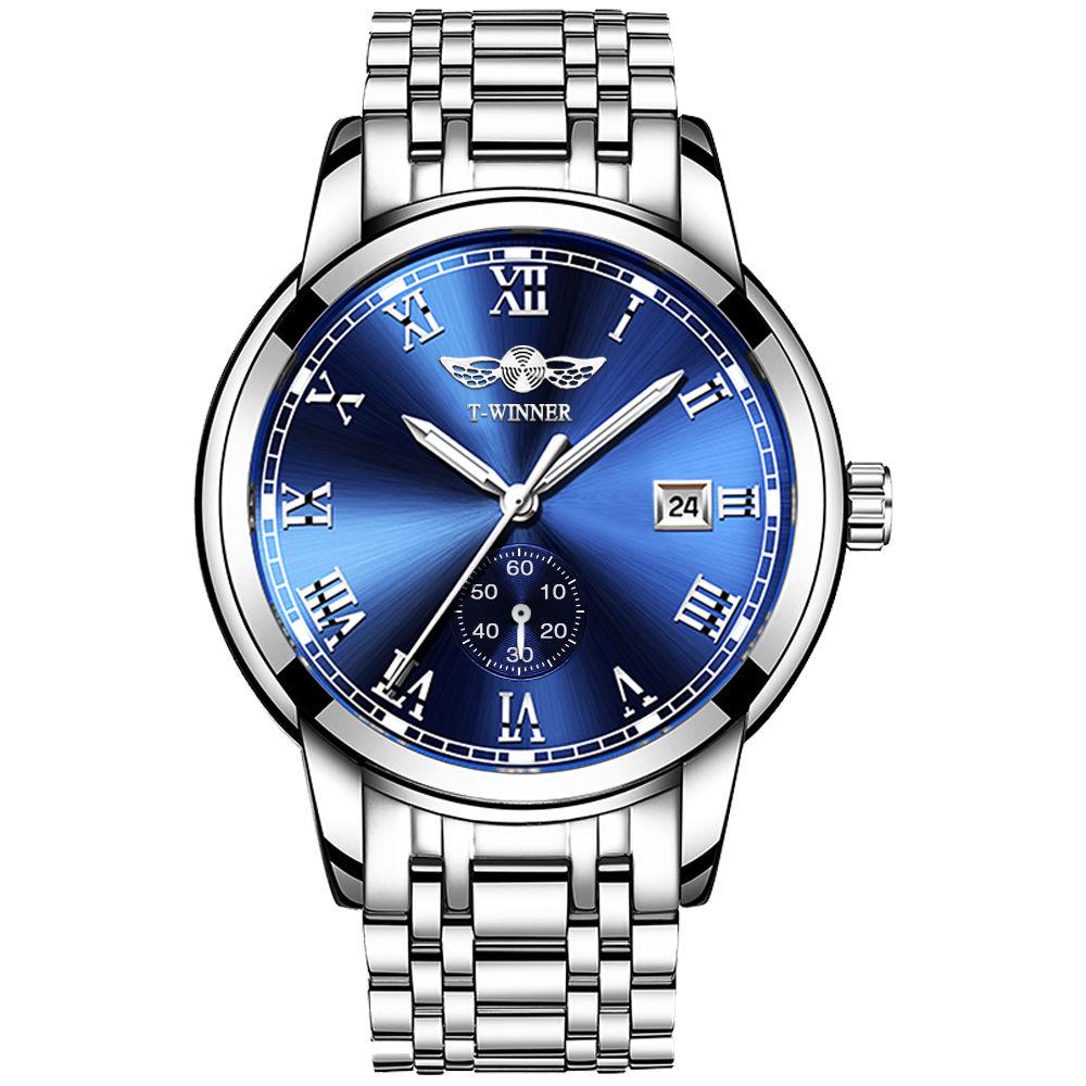 Fashion Mens Luminous Waterproof Stainless Steel Automatic Mechanical Wrist Watches