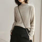 Autumn Winter Women's Sweaters Women's Half Turtleneck Padded Pullover Knit Bottoming Shirt Loose Casual Long-sleeved Shirt Women