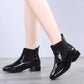 Woman Chelsea Boots Female Fashion Metal Pointed Toe High Heel Ankle Boots Sexy Ladies Shoes