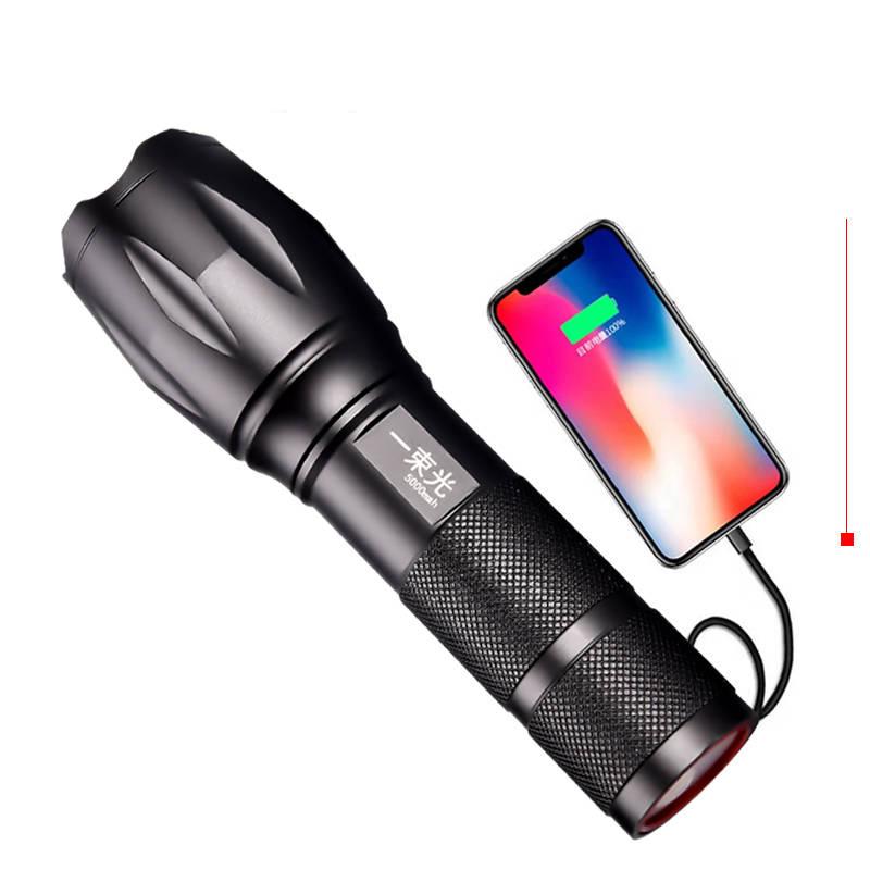 Super Bright Led flashlight led torch T6 Power Tips Zoomable Bicycle Light 18650 Rechargeable