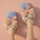 Cute Bowknot Cotton Slippers Keep Warm and Comfortable In Autumn and Winter Indoor Non-slip