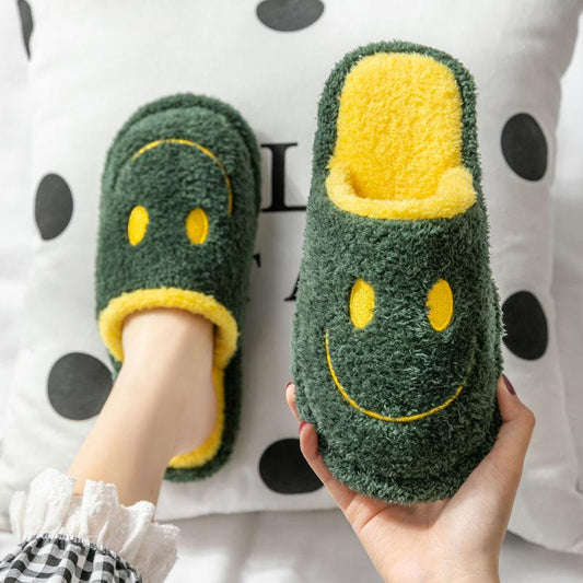Autumn and Winter Pure Cotton Slippers Indoor Non-slip Soft-soled Shoes Warm Simple Plush Cotton Shoes