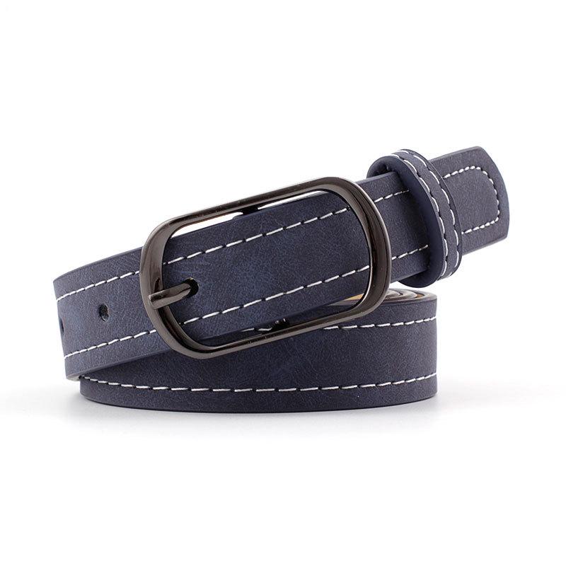 Belt Women Fashion Leather Waist Band Needle Square Buckle All-match