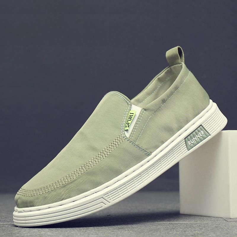 Spring Summer Canvas Shoes Men's Korean Version All-match Casual Cloth Shoes Ice Silk Breathable Deodorant Driving Shoes