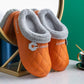 Autumn and Winter Men's and Women's Cotton Slippers Indoor Non-slip Soft-soled Shoes Warm Simple Plush Cotton Shoes