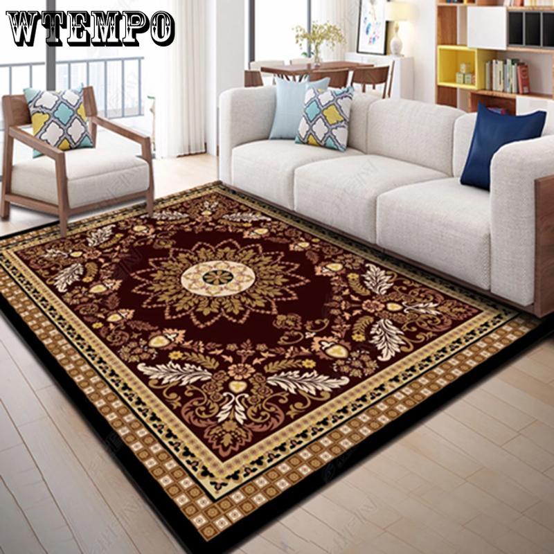 Big Size Persian Carpet Living Room Coffee Table Carpet Rectangle Ground Mat Classical Home