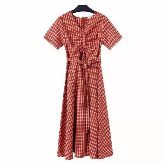 Female Casual Vintage Super Fairy Vacation Sweet Dress Slim Elegant Minority Little Fresh Holiday Dress
