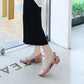 Women's Summer Sandals Outerwear Slippers Female Solid Color Baotou Shallow Mouth Sandals Large Size Low Thick Heel Waterproof Single Shoes