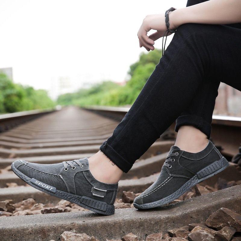 Breathable [deodorant] Cloth Shoe Man Goes All Out Board Shoe Canvas Shoe Man Recreational Man Shoe