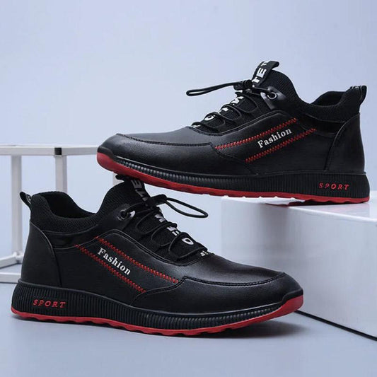 Men's Sports Shoes Warm Casual Shoes PU Waterproof Sports Running Shoes