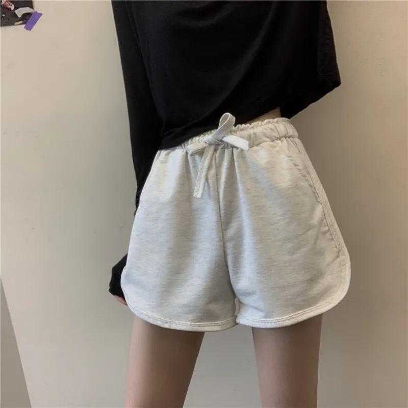 Women's Summer Sports Shorts Ins Korean Loose Casual Pants Slimming High Waist Wide Leg Pants Sports Girl Shorts Elastic Waist Cute Jogging Pants