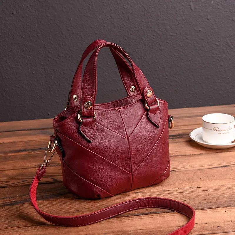 Women Handbag Casual Female Crossbody Bags Soft Surface Genuine Leather Cowhide High Capacity 4 Colors