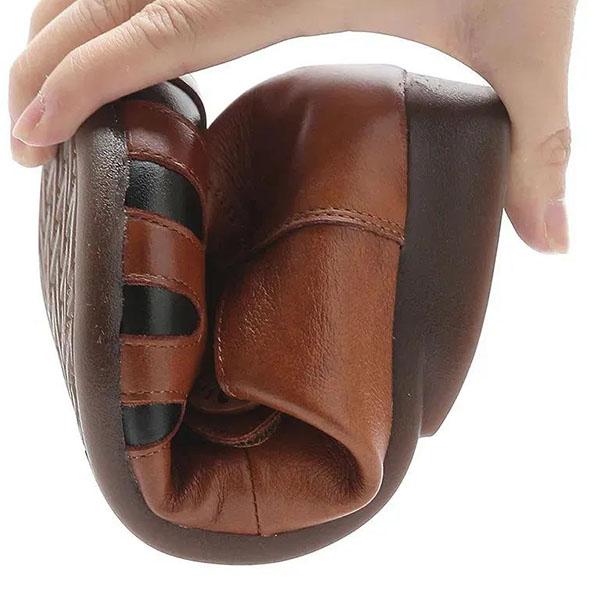 Women's Spring and Autumn National Style Soft Soled Leather Shoes Plus Size Non Slip Flat Single Leather Shoes